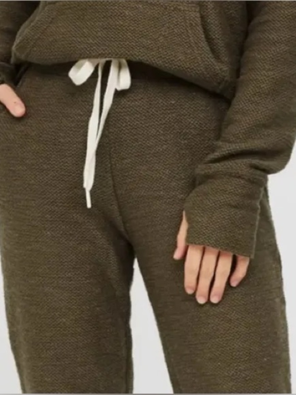Offline by Aerie Olive Green Knit Jogger Pants size small